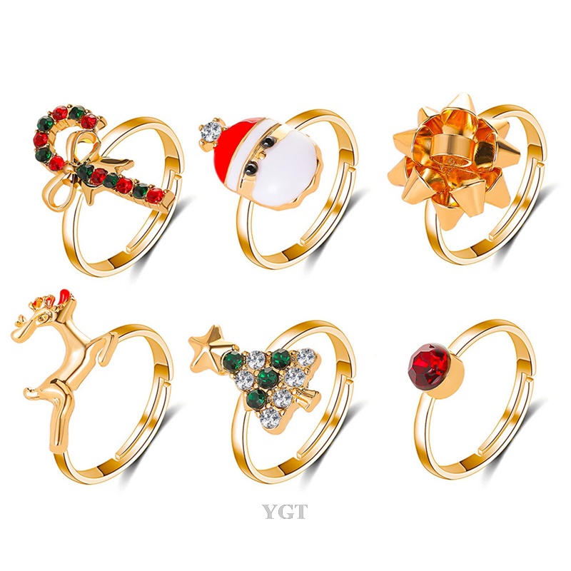Ygt Set 6 Nhẫn Treo Trang Trí Giáng Sinh Năm Mới