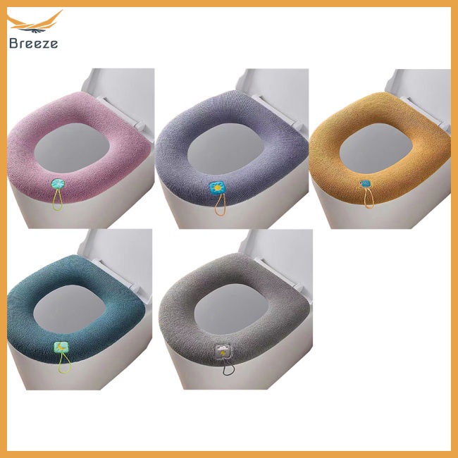 Vỏ Bọc Bệ Ngồi Bồn Cầu Dày Dặn Mềm Mại Ấm Áp Mùa Đông Có Tay Cầm Và Có Thể Giặt