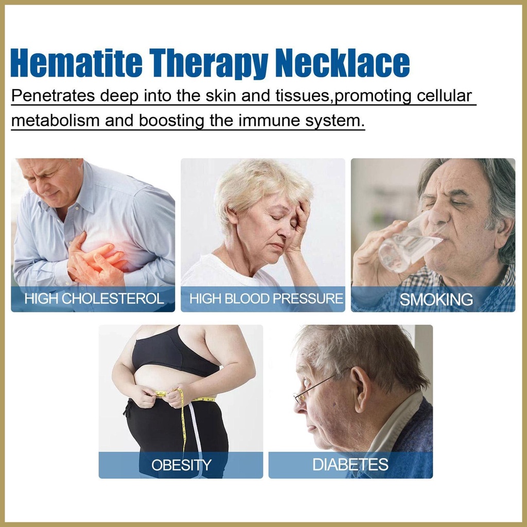 Vòng cổ Đá Hematite Phong Cách Punk Hip Hop Cho Nam