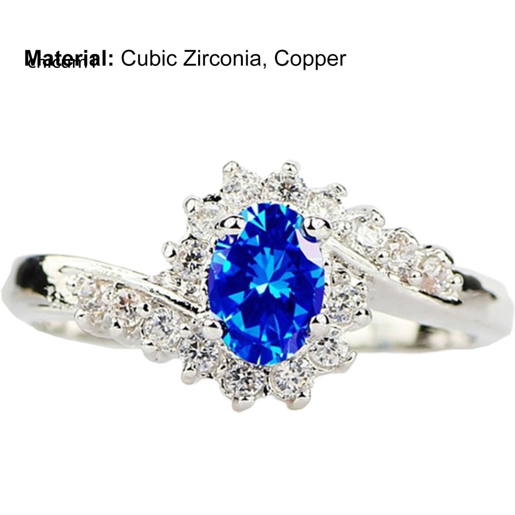 Nhẫn CC Đính Đá Zircon Lấp Lánh Tinh Tế Cho Bữa Tiệc