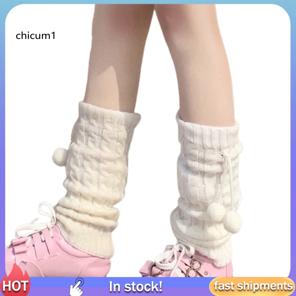 1 Đôi Tất Ống Trung Mềm Mại Thoáng Khí Giữ Ấm Mùa Đông Cho Nữ