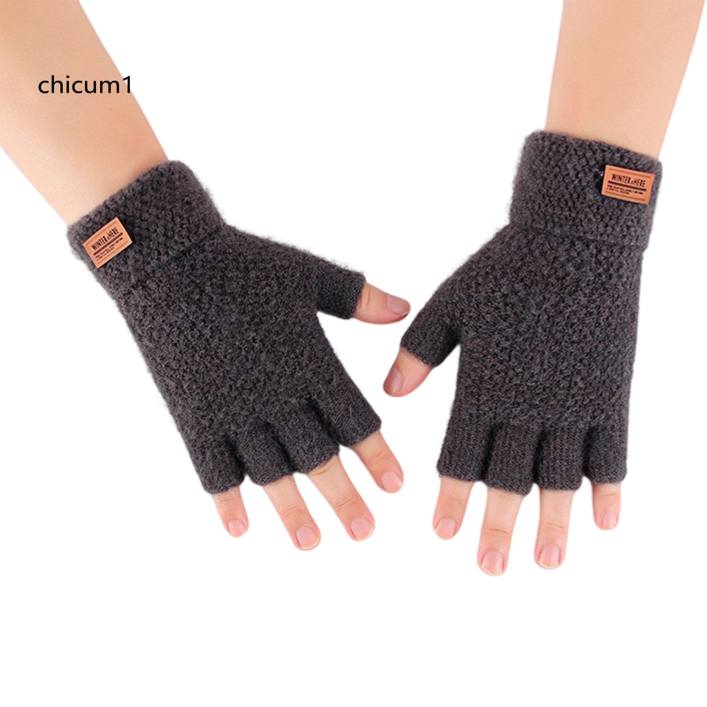 1 Đôi Găng Tay Mùa Đông Mềm Mại Co Giãn Chống Trượt Giữ Ấm Cho Nam