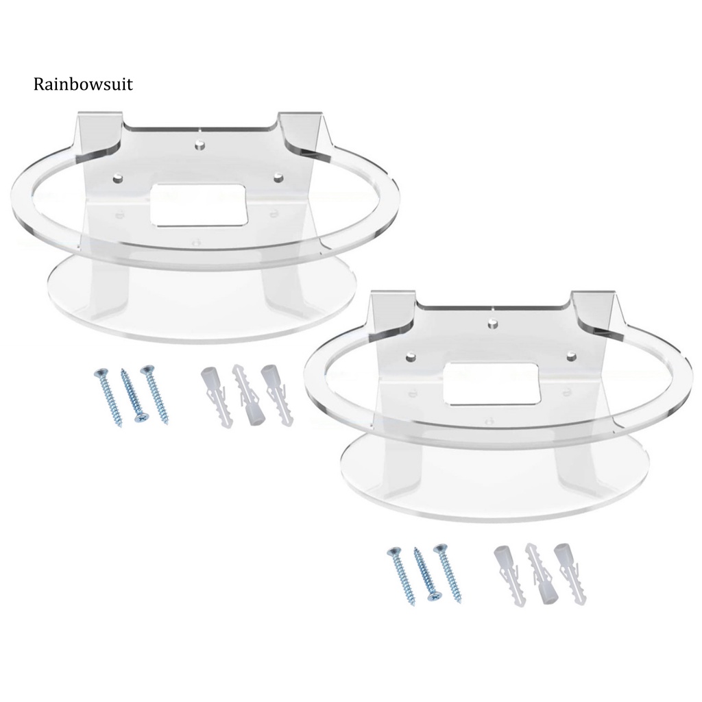 Set 2 Giá Đỡ Bộ Định Tuyến WiFi Gắn Tường Bằng Acrylic Trong Suốt Trang Trí Nhà Ở