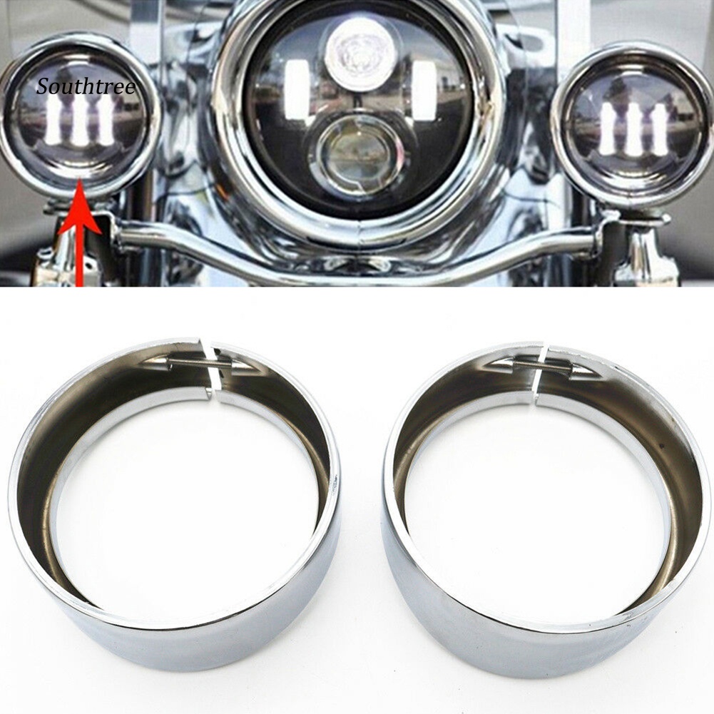 Bộ 2 Khung Viền Bảo Vệ Đèn Xe Máy 45inch