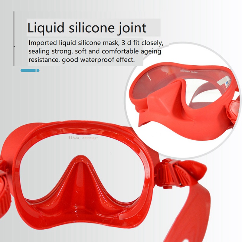 1 Mặt Nạ Lặn Cao Cấp Kèm Vỏ Bọc Mũi Màu Xanh Dương Cho Người Lớn