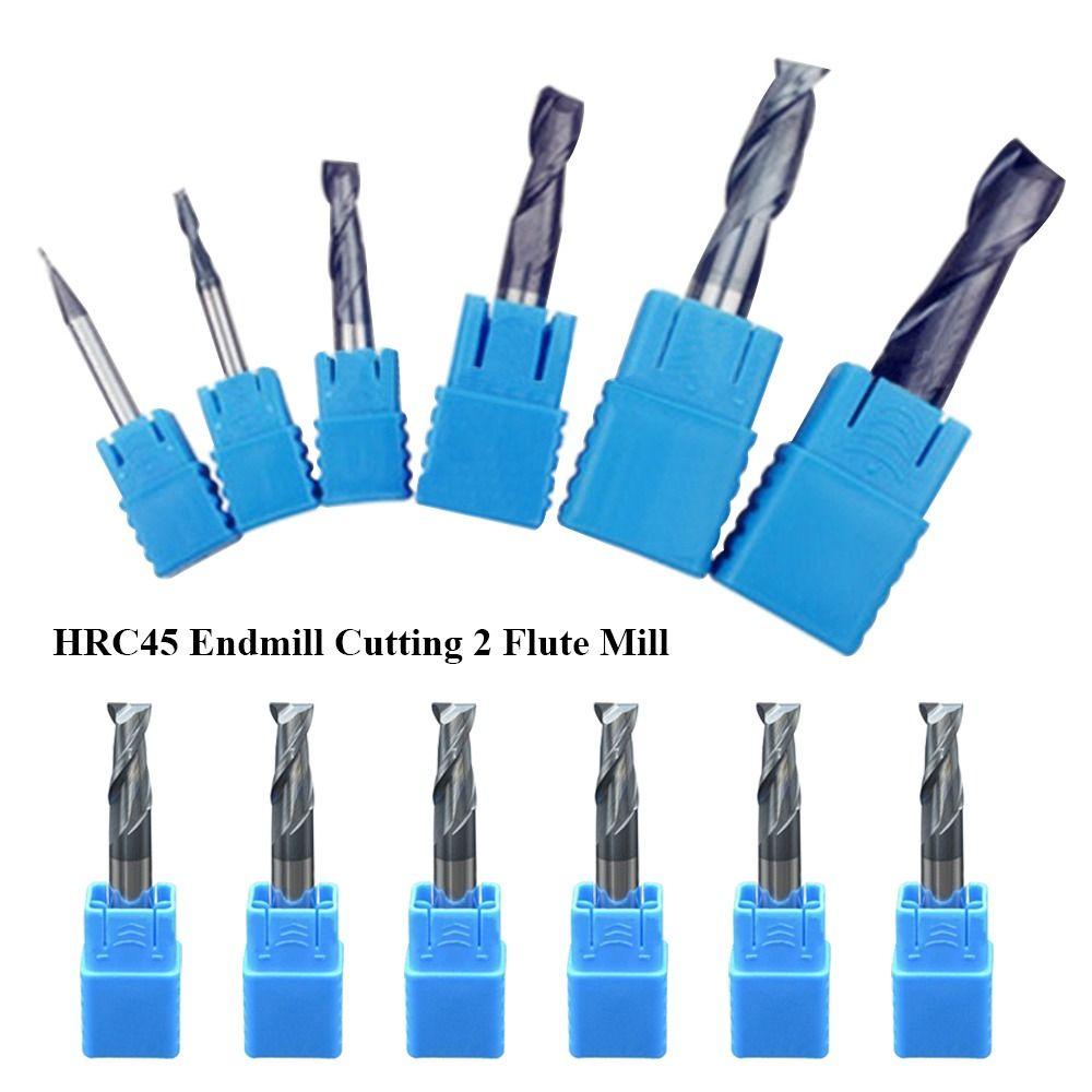 CHOOKEY Mũi Cắt Bằng Hợp Kim 2 Rãnh HRC45 1mm 1.5mm 2mm 6mm 3mm 4mm 5mm