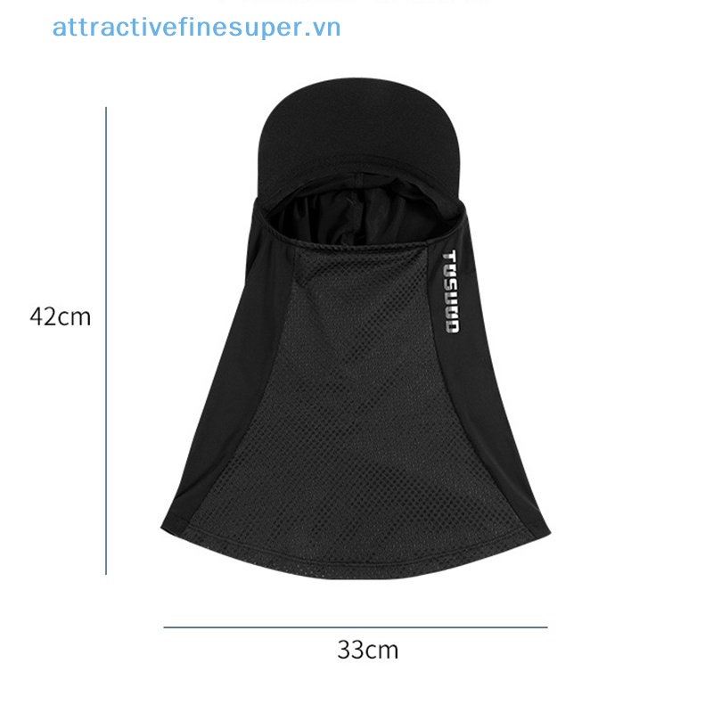 Afs Mũ Trùm Đầu Bằng Lụa Lạnh Chống Nắng Dùng Đi Xe Máy Mùa Hè