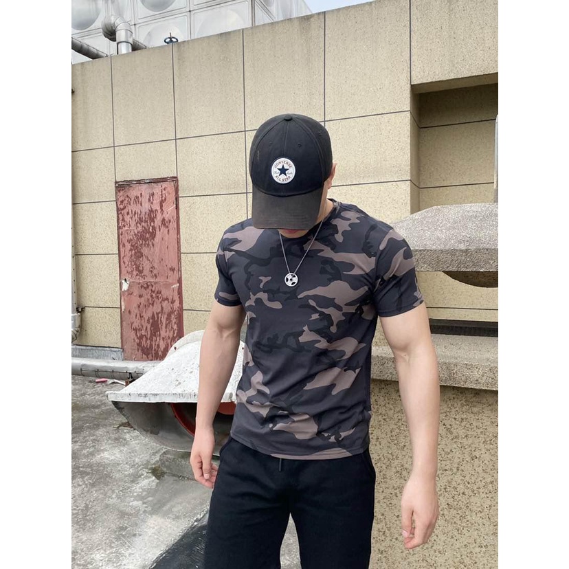 Áo Thun Tay Ngắn Cổ Tròn Thoáng Khí In Họa Tiết Rằn Ri Thời Trang Mùa Hè Hàng Mới Dành Cho Bạn Nam