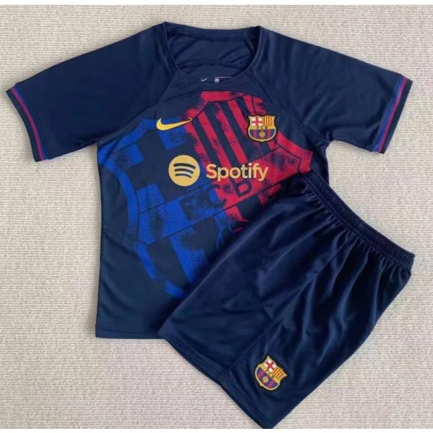 Áo Thun Bóng Đá Câu Lạc Bộ Barcelona Sân Nhà Dành Cho Người Lớn Và Trẻ Em Size 23-24
