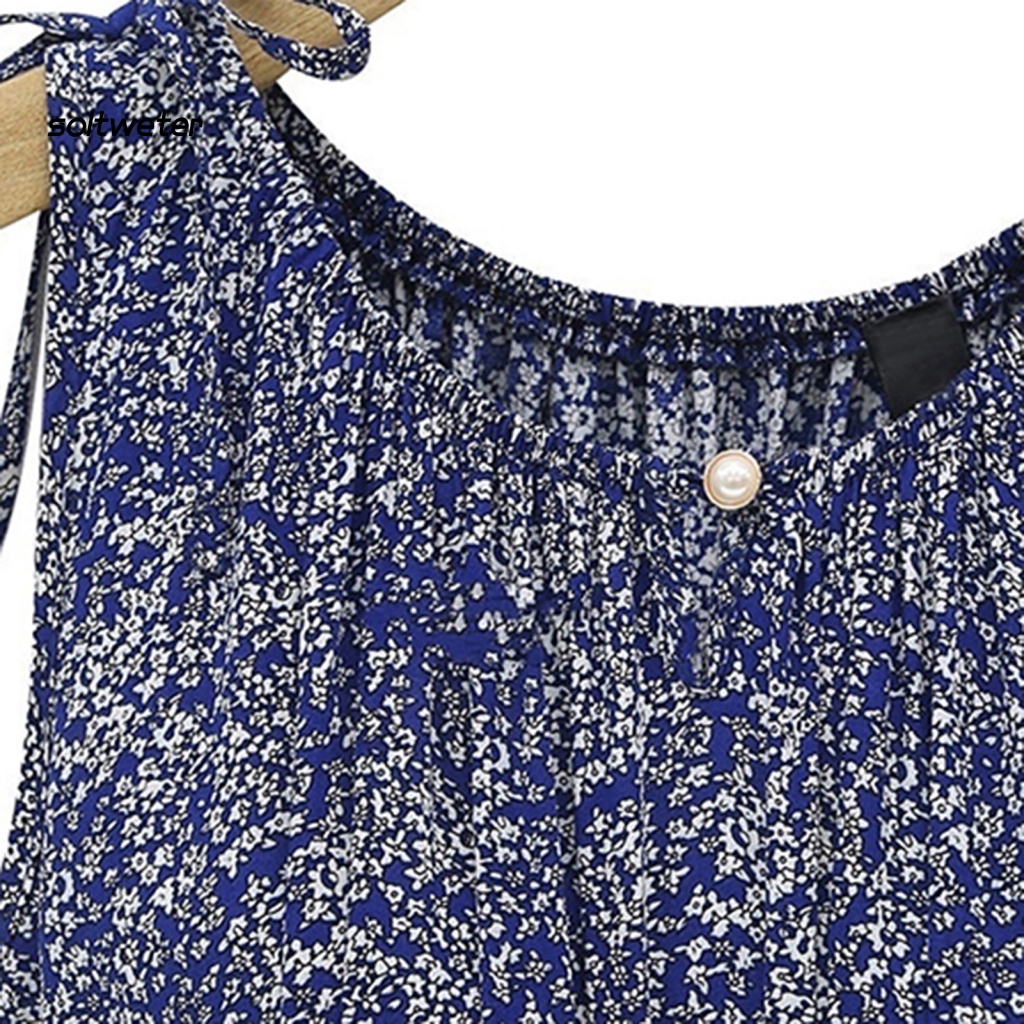 Đầm Sát Nách Chất Liệu Cotton Pha Họa Tiết Hoa Thời Trang Mùa Hè Cho Nữ