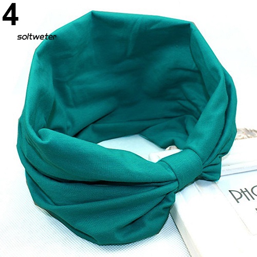 Băng Đô Cài Tóc Bản Rộng Co Giãn Thời Trang Cho Nữ Tập Yoga / Gym