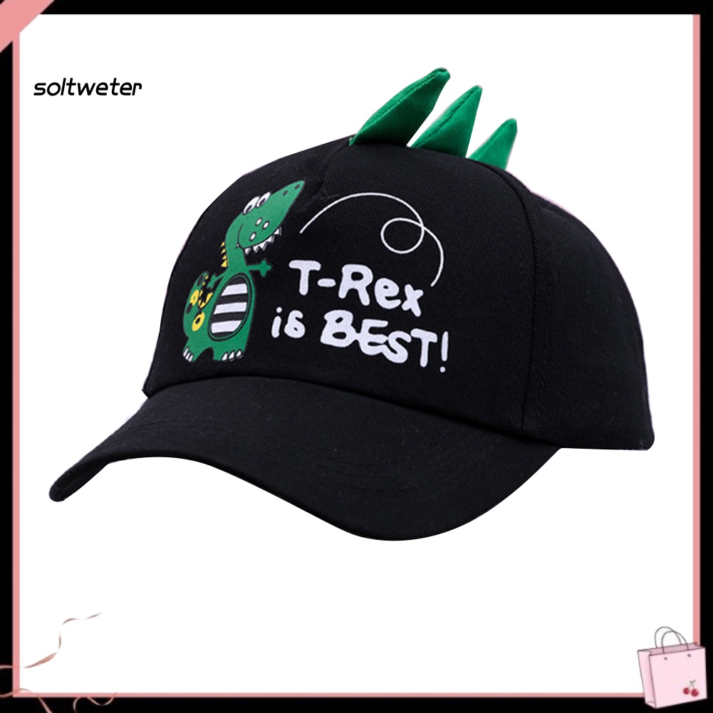 Mũ Lưỡi Trai Hình Khủng Long Hoạt Hình Dễ Thương Có Thể Điều Chỉnh Cho Bé Trai / Gái