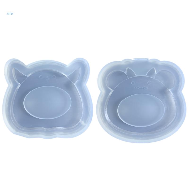 Khuôn Silicone Làm Khung Ảnh Epoxy Hình Động Vật Dễ Thương DIY