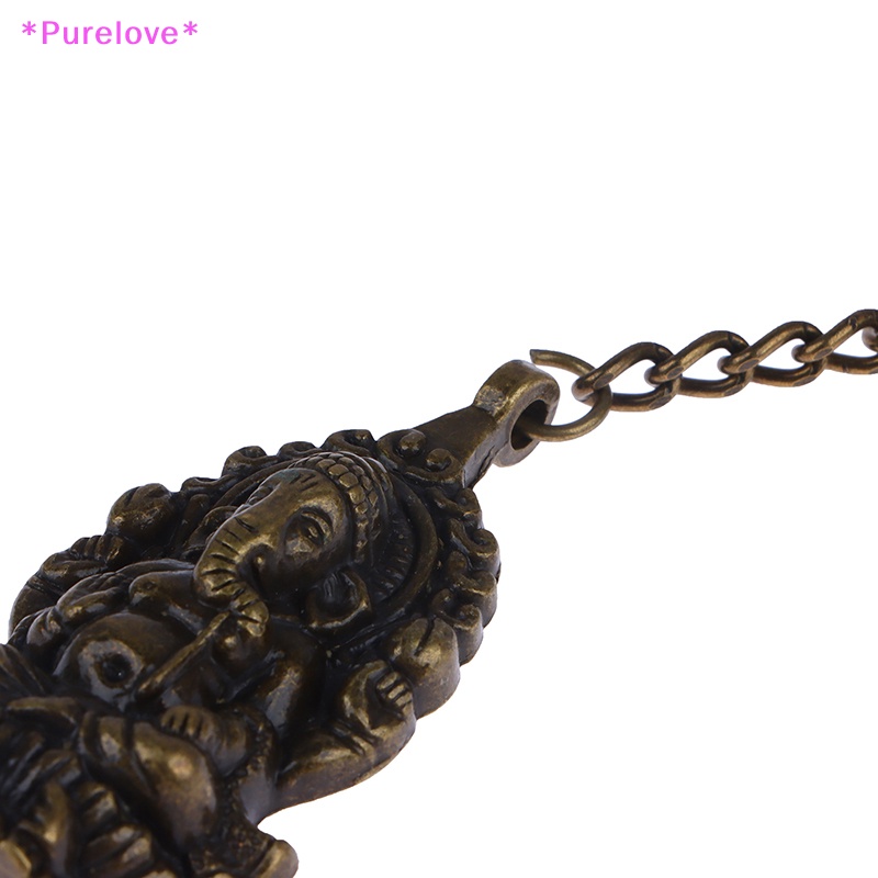 1 Mặt Dây Chuyền Hình Voi Ganesha 62 X 35Mm Bằng Kim Loại Phong Cách Phật Giáo Mới