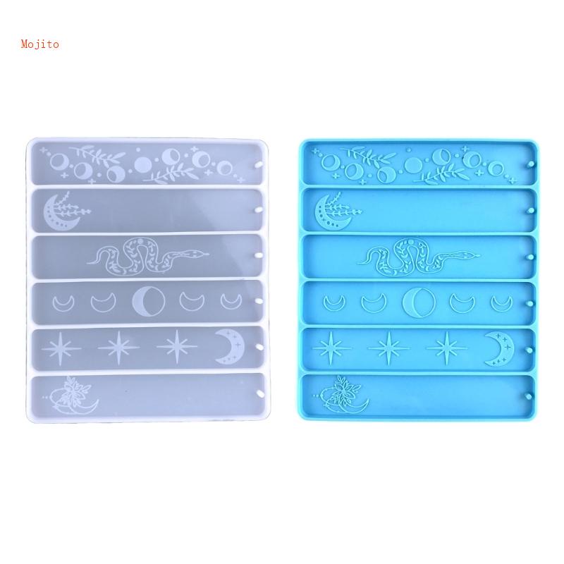 Khuôn Silicone Làm Thẻ Đánh Dấu Trang Sách DIY Có Lỗ Tua Rua