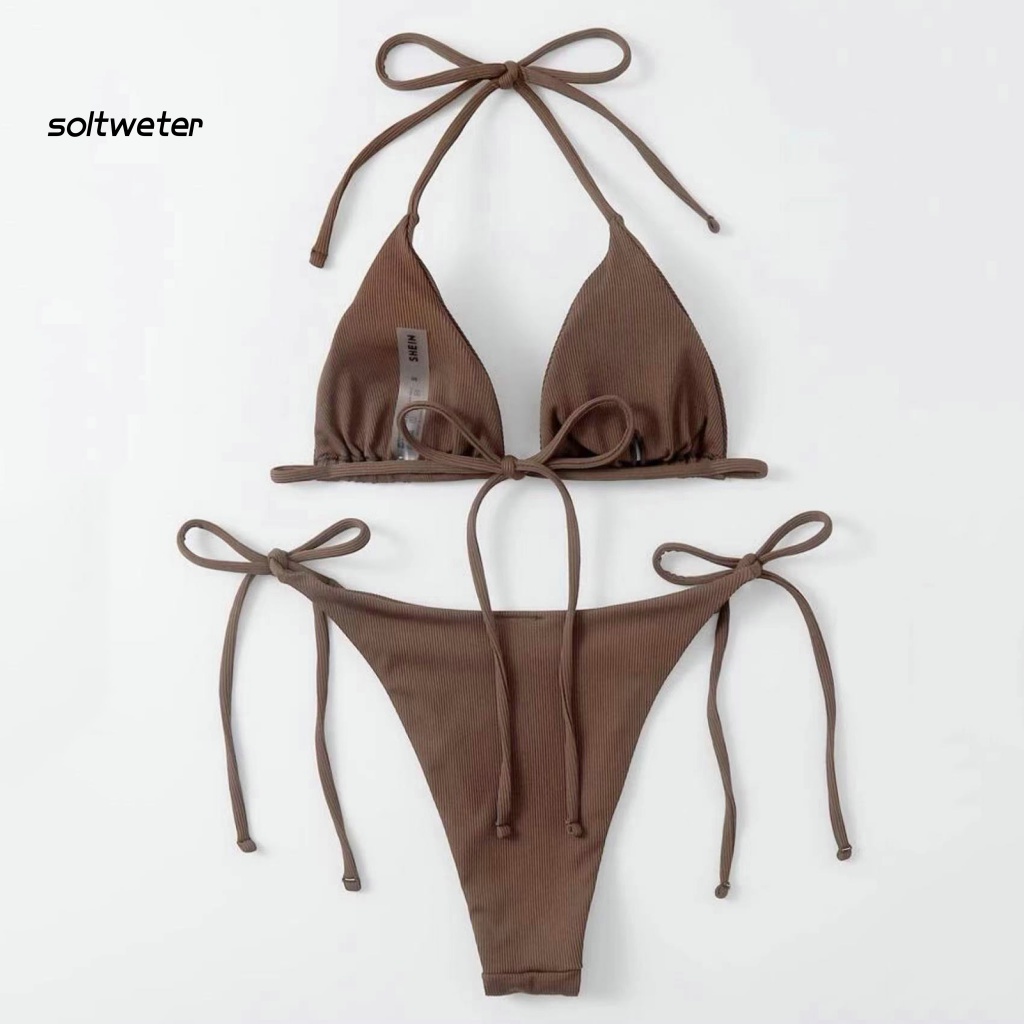 Bộ Bikini 2 Mảnh Hở Lưng Có Mút Đệm Quyến Rũ Cho Nữ