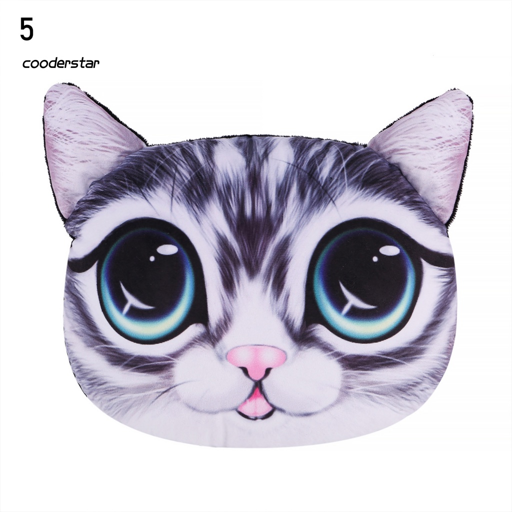 Gối Tựa Đầu Có Thể Tháo Rời In Họa Tiết Hoạt Hình Cún / Mèo Dễ Thương Cho Xe Hơi