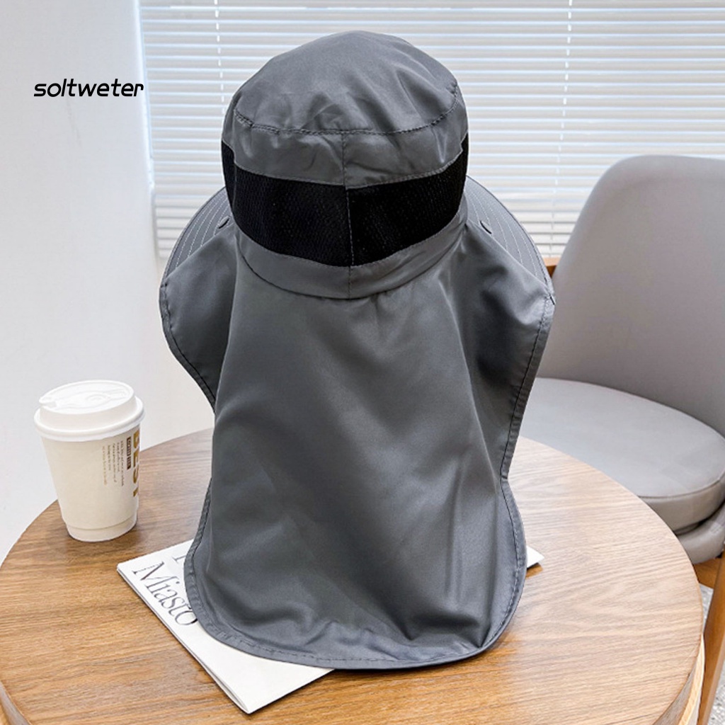 Mũ Tai Bèo Có Dây Cố Định Bảo Vệ Toàn Diện Chống Gió Chống Trượt Thoáng Khí Khi Đi Câu Cá / Cắm Trại