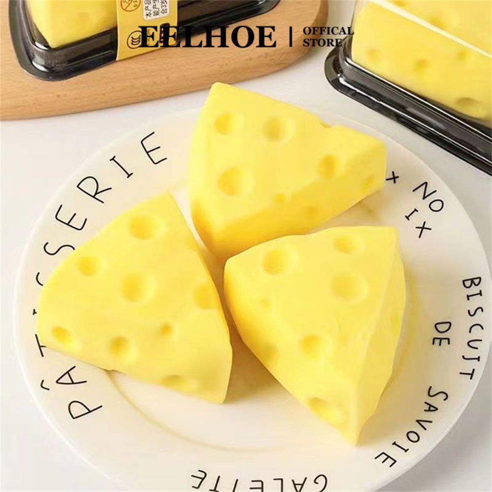 Eelhoe Dễ Thương Kẹp Phô Mai Âm Nhạc Giải Nén Đồ Chơi Thư Giãn Đàn Hồi Chậm Lỗ Thông Hơi Khéo léo Mềm Mại Và Dễ Dàng Kẹp Giải Nén Thư Giãn Tay Cầm Thoải Mái