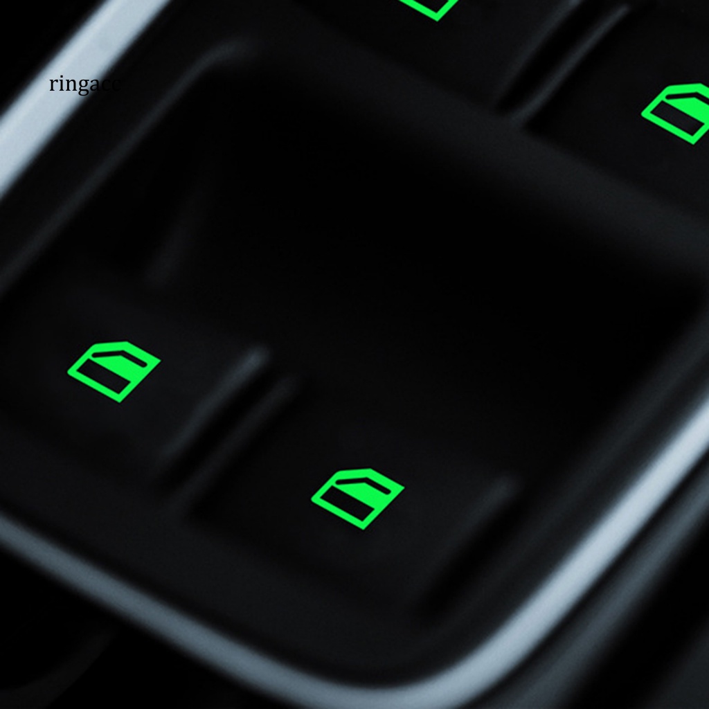 Miếng Dán Nút Điều Khiển Cửa Sổ Xe Hơi Tự Dính Họa Tiết Dạ Quang