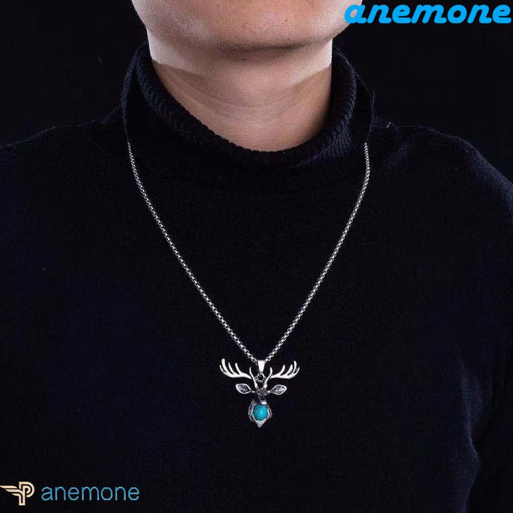 ANEMONE Vòng cổ Thép Titan Mặt Hình Đầu Bò Phong Cách Hiphop Cá Tính Cho Nam Nữ