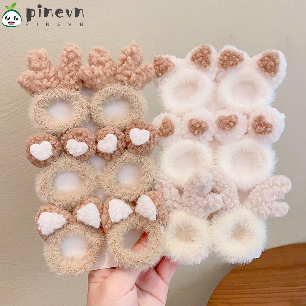 PINEVN Bộ 2 Dây Cột Tóc Co Giãn Đính Sừng Hươu Dễ Thương Cho Bé Gái