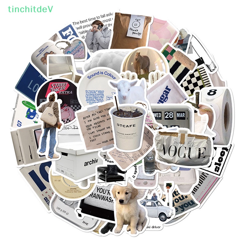 Bộ 57 Miếng Dán Họa Tiết Hoạt Hình Graffiti Kiểu Hàn Quốc Đơn Giản