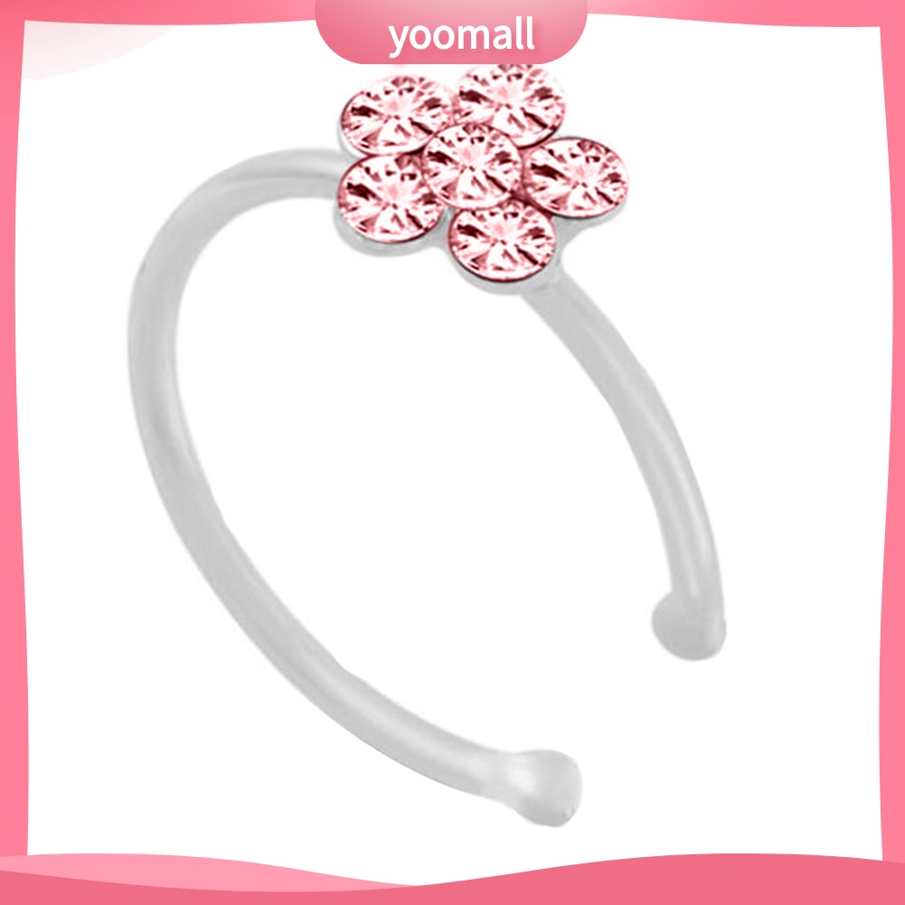 Khuyên Mũi Đính Đá Hình Bông Hoa Thời Trang Dành Cho Nữ