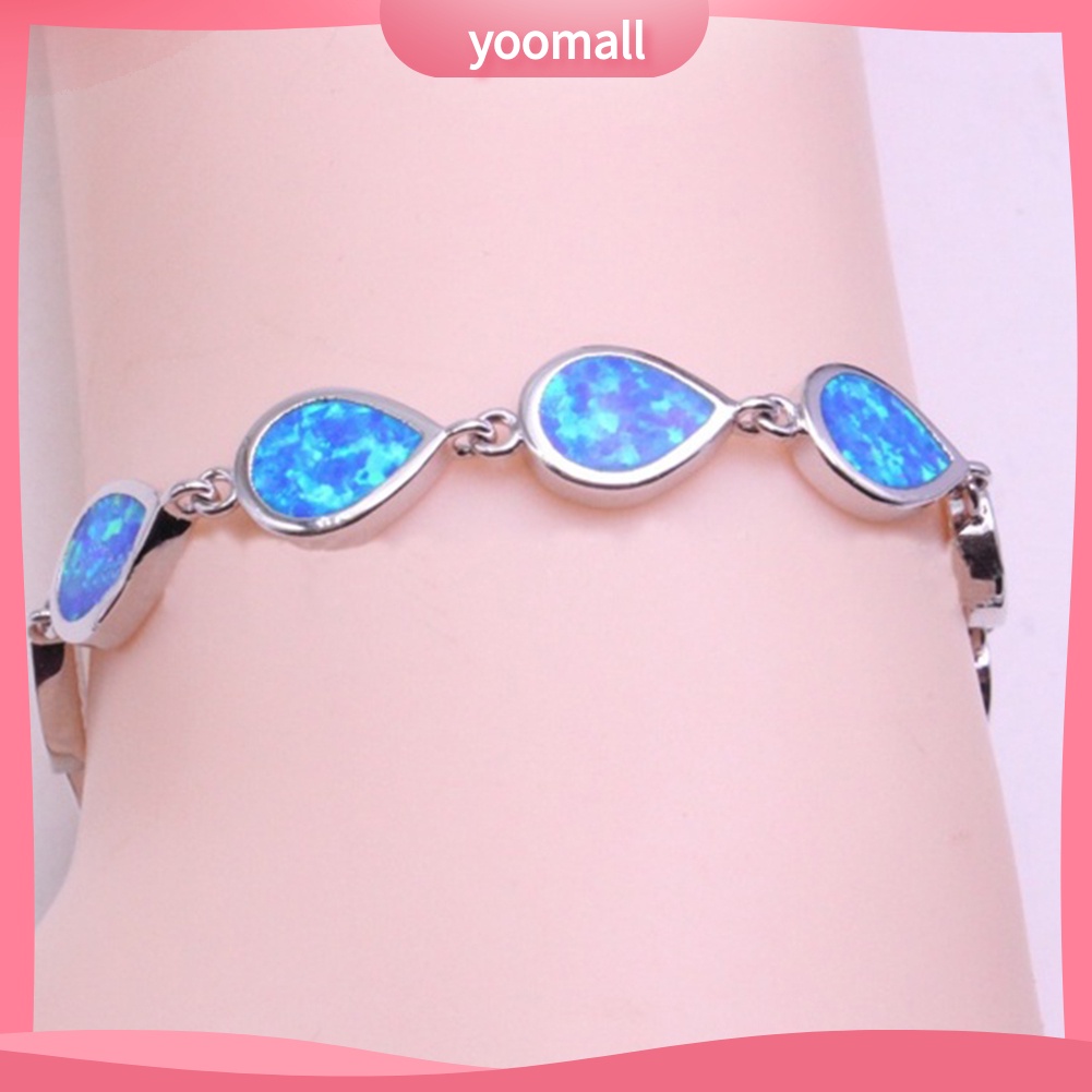 Vòng Tay Đá Opal Hình Giọt Nước Thời Trang Cho Nam Và Nữ