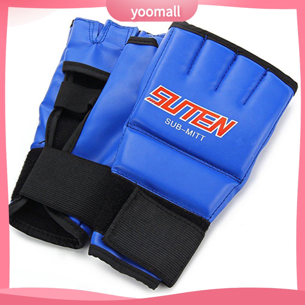1 Đôi Găng Tay Hở Ngón Tập Đấm Bốc Mềm Mại Di Động