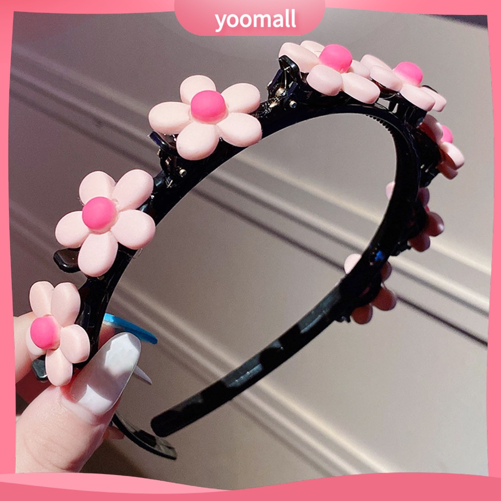 Băng Đô Cài Tóc Đính Hoa Phong Cách Hàn Quốc Xinh Xắn Cho Bé Gái