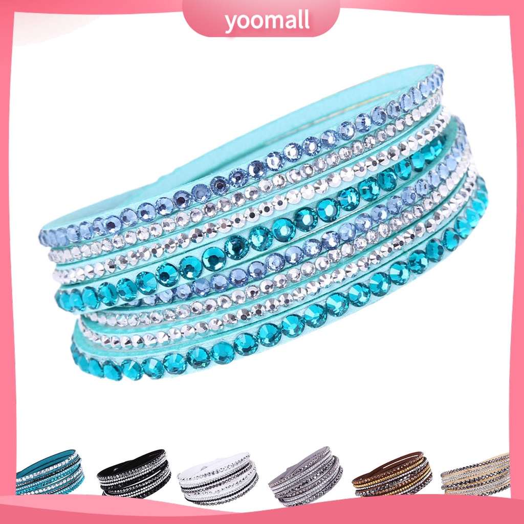 Vòng Tay Nhiều Lớp Đính Đá Phong Cách Bohemian Thời Trang Đi Biển Cho Nữ