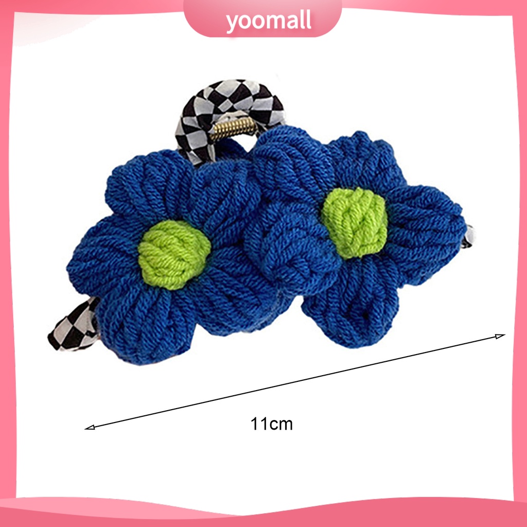 Kẹp Tóc Càng Cua Bằng Cotton Chống Trượt Màu Sắc Tương Phản Tinh Tế