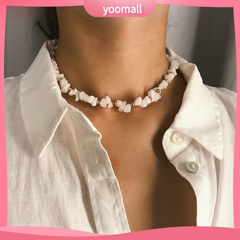 Vòng Cổ Choker Đính Đá Phong Cách Bohemian Thời Trang Đi Biển Mùa Hè Dành Cho Nữ