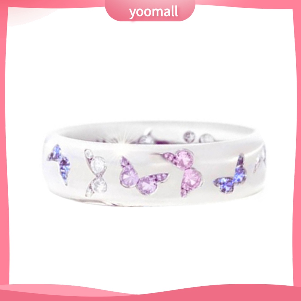 Nhẫn Cưới Thời Trang Hình Bướm Đính Đá Zircon Cho Nữ