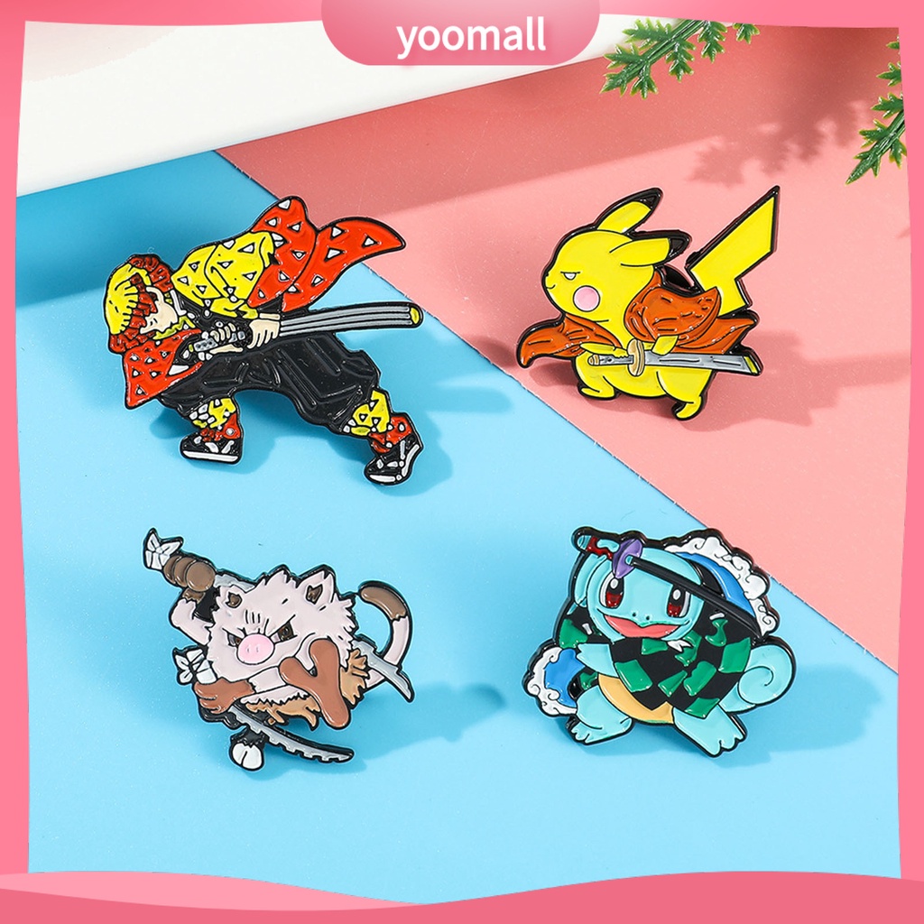 Ghim Cài Áo Mạ Điện Họa Tiết Hoạt Hình Anime Dùng Hóa Trang