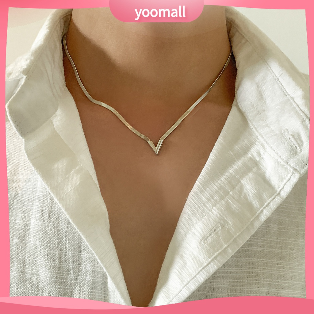 Vòng Cổ Choker Nối Dài Mặt Chữ V Có Thể Điều Chỉnh Cho Nam