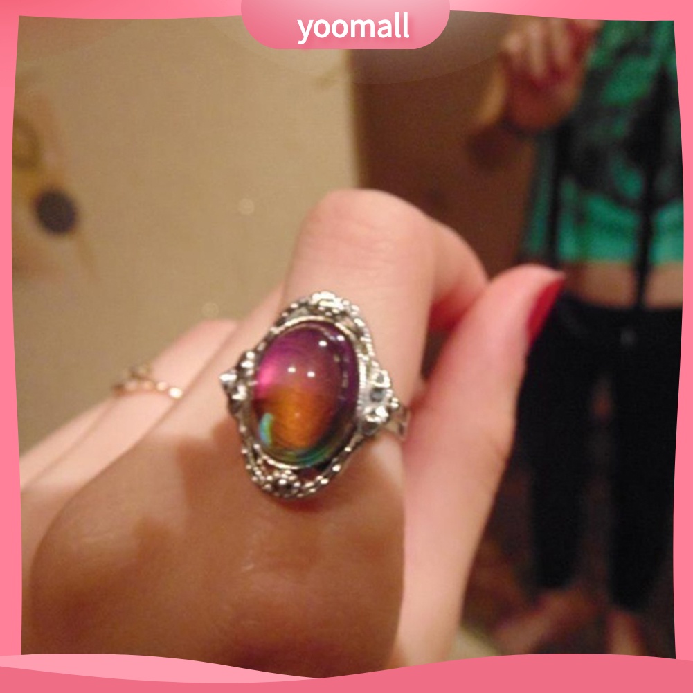 Nhẫn Đổi Màu Theo Tâm Trạng Cổ Điển Có Thể Điều Chỉnh Nhiệt Độ