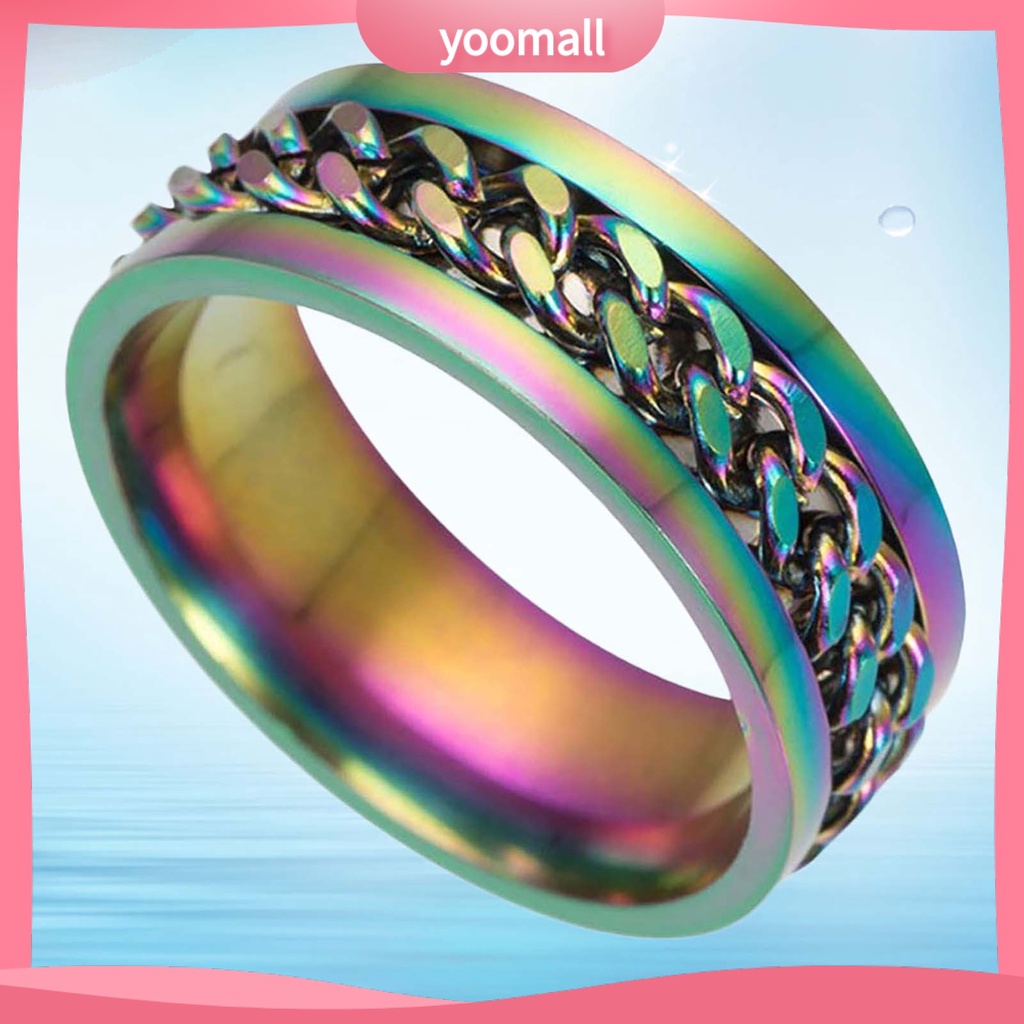 Nhẫn Dây Xích Lấp Lánh Xoay Được Làm Quà Tặng Câu Lạc Bộ Cho Nam Và Nữ