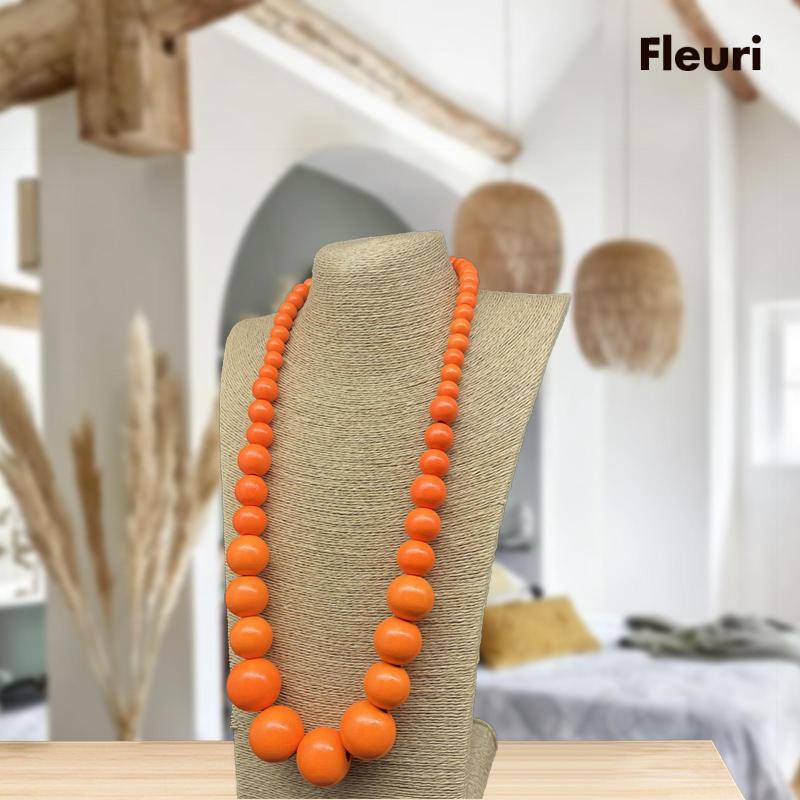 Vòng Cổ Choker Xỏ Hạt Gỗ Thủ Công Bền Bỉ Dành Cho Nữ Mặc Hàng Ngày Và Lễ Hội