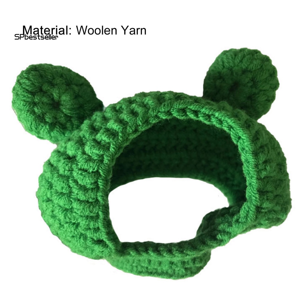 Kẹp Tóc Hình Nón Ếch Màu Sắc Xanh Lá Thủ Công Dễ Phối Đồ Cho Mèo Cưng