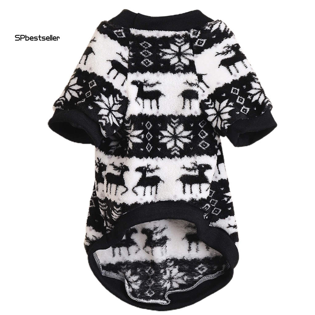 Áo Chui Đầu Thoáng Khí Chống Phai Màu In Họa Tiết Tuần Lộc Quyến Rũ Cho Thú Cưng