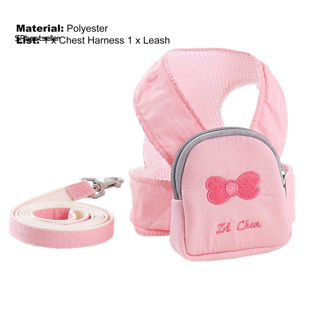 Dây Dắt Thú Cưng Đi Dạo Thiết Kế Thoáng Khí Dễ Thương Kèm Balo Tiện Dụng