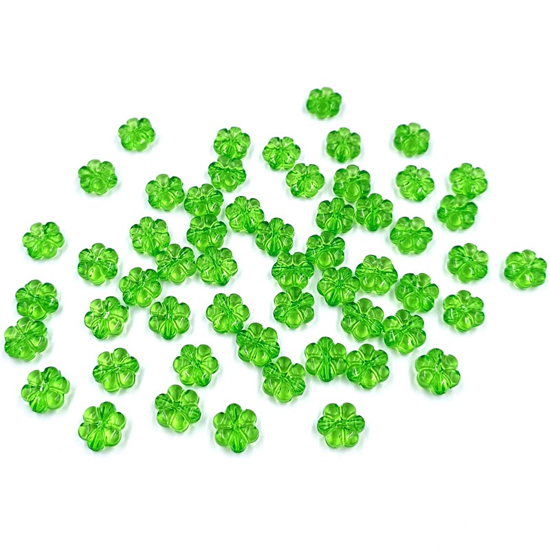 Set 20 Hạt Xâu Chuỗi 10MM 10MM Bằng Acrylic Trong Suốt Hình Hoa Màu Hỗn Hợp Dùng Làm Trang Sức DIY