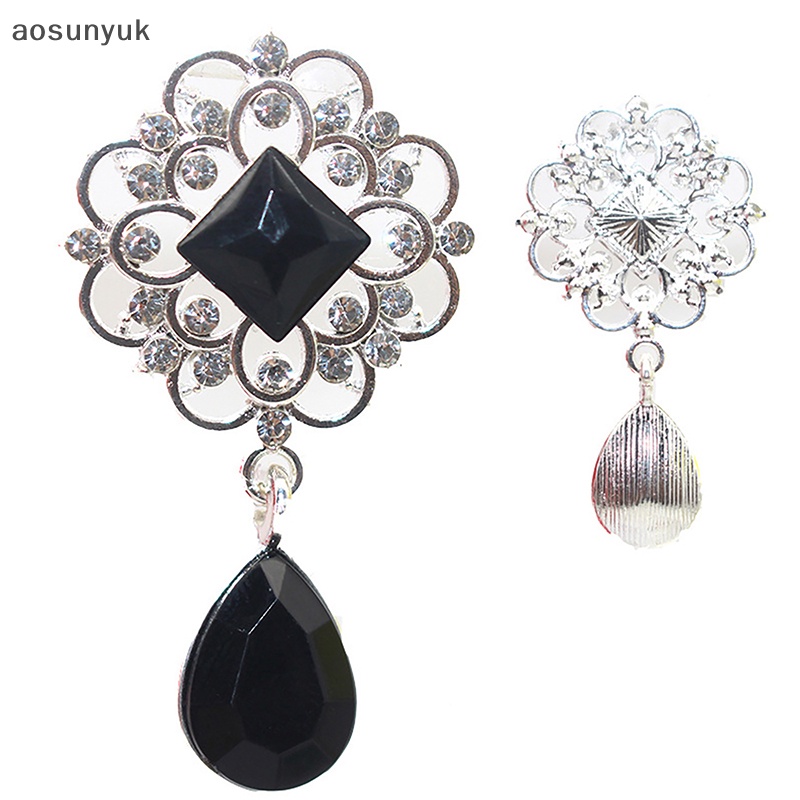 Aosunyuk Mặt Dây Chuyền Hình Giọt Nước Bằng Hợp Kim Acrylic Đính Đá Thủ Công Trang Trí Hộp Quà Đám Cưới DIY