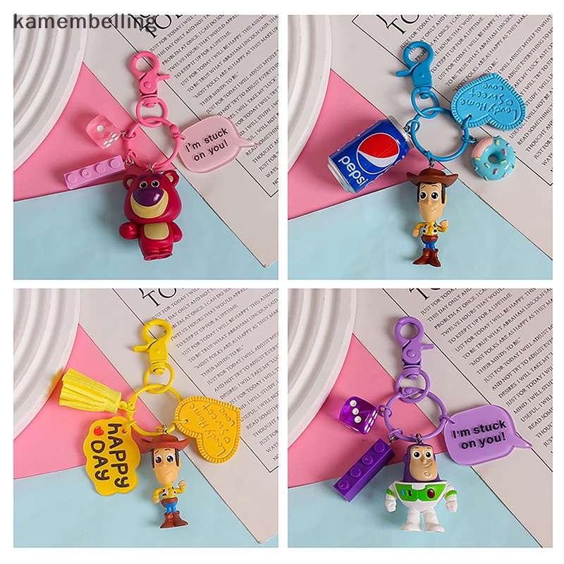 Kamembelling Móc Khóa Xe Hơi Ba Mắt Tạo Hình Buzz Lightyear Woody