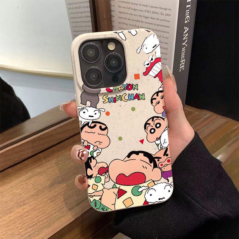 Ốp Điện Thoại Mềm Chống Sốc In Hình Shin-Chan Đơn Giản Cho Iphone 1211 ZC6R 13 14pro8 max7 1211