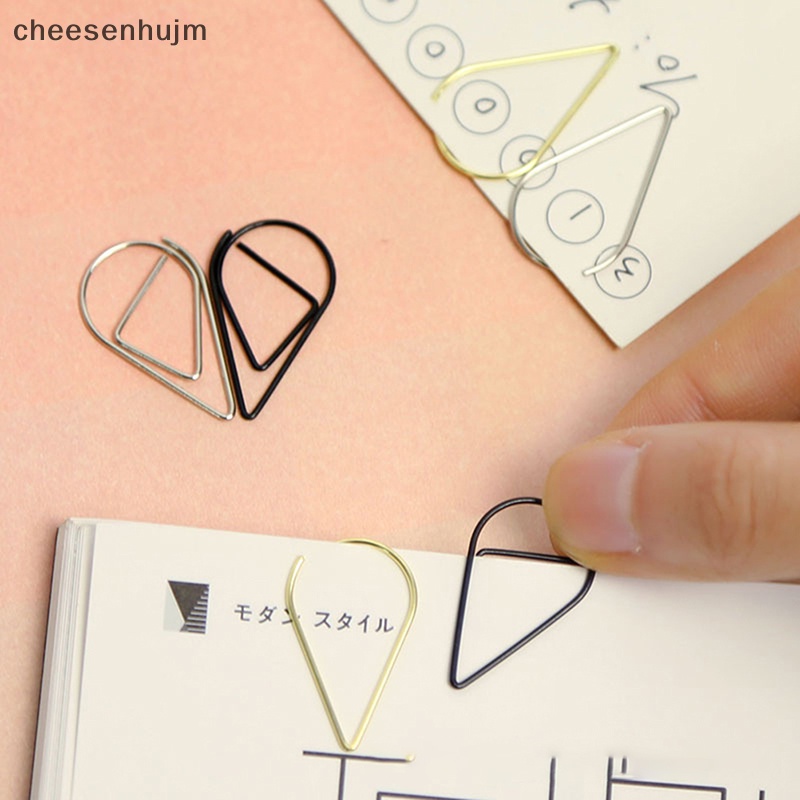 Set 50 Kẹp Giấy Kim Loại Hình Giọt Nước Dễ Thương