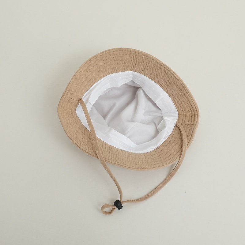 Mũ Tai Bèo Cotton Thêu Chữ Phong Cách Nhật Bản Cho Bé