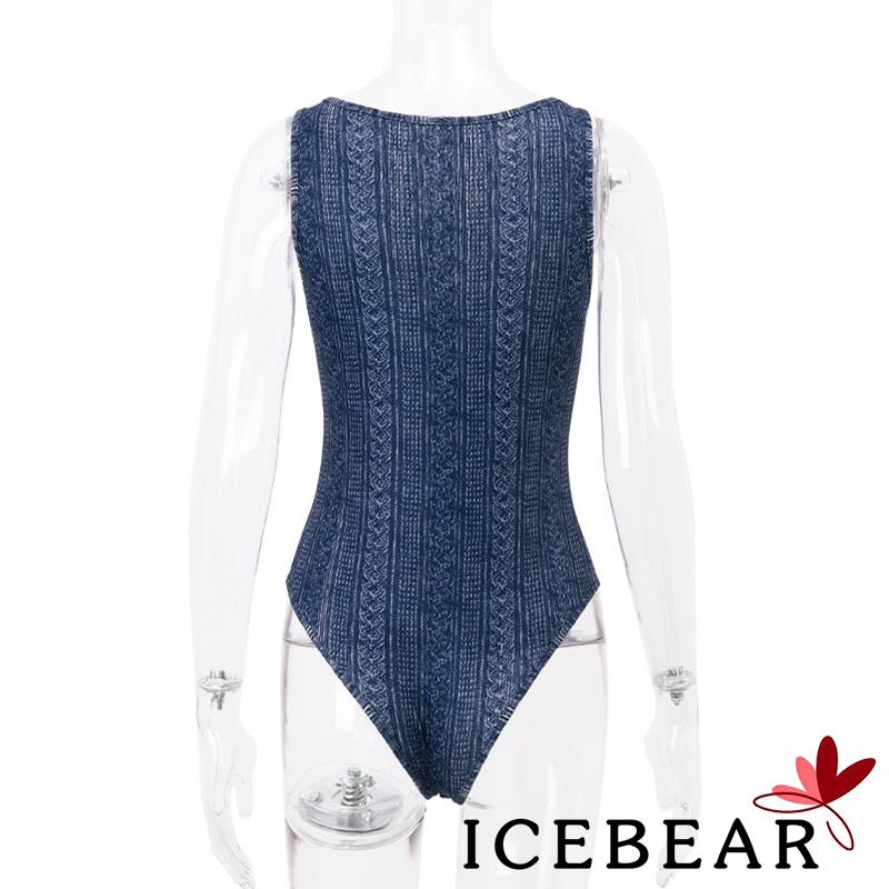 Bộ Áo Liền Quần Không Tay Cổ Tròn Dáng Ôm Thời Trang Mùa Hè Cho Nữ